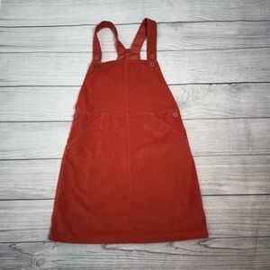 Wonder Nation Girls Corduroy Jumper Dress Red rust Size M (7-8)